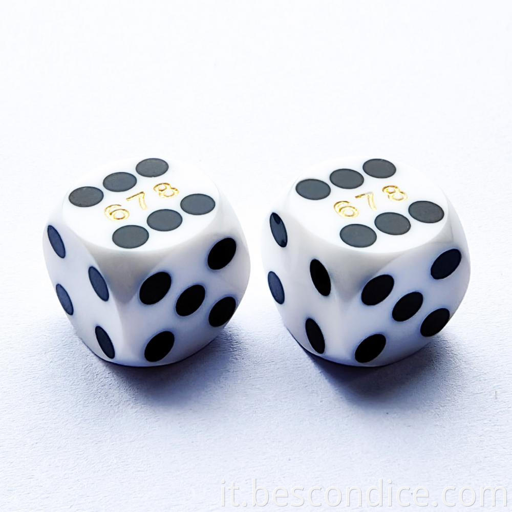 Round Backgammon Precision Dice 3